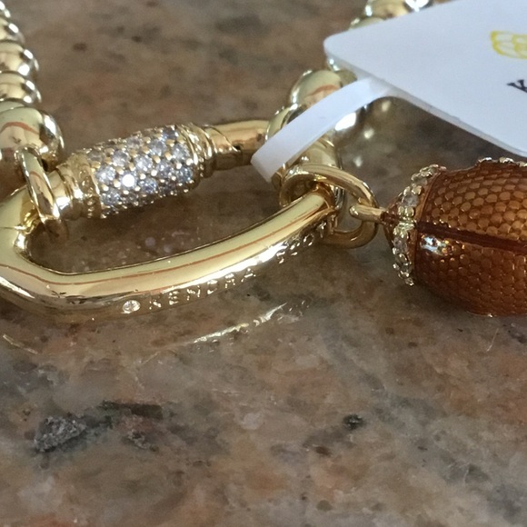Kendra Scott Gold Metal Strand Football Pendant Necklace - Picture 4 of 8